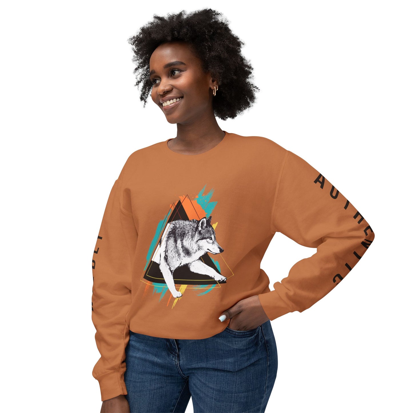 Nali (Teal/Orange) Crewneck Sweatshirt