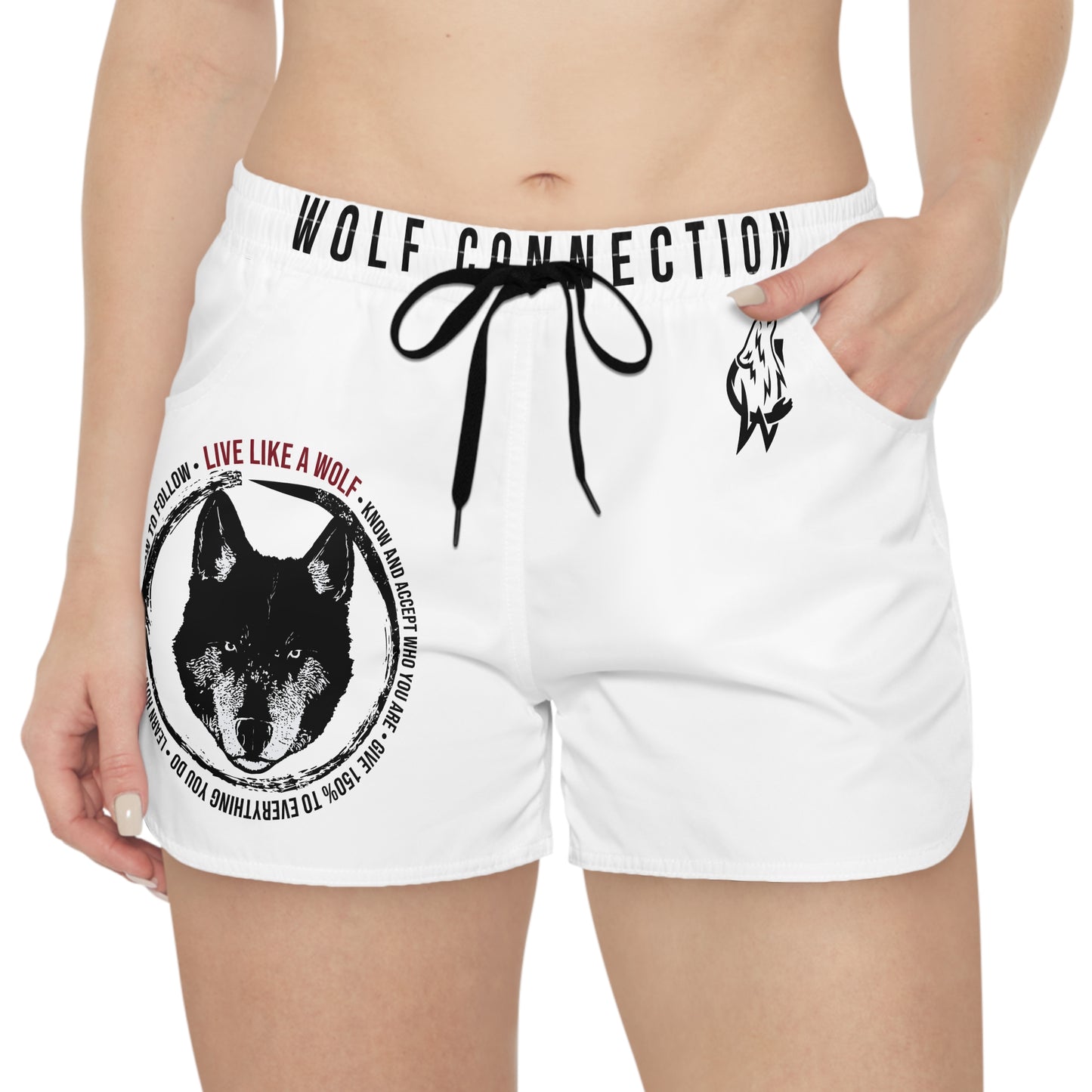 Live Like A Wolf Women's Casual Shorts (AOP)
