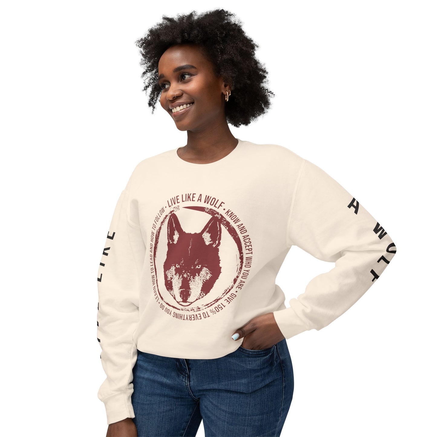 Live Like A Wolf Crewneck Sweatshirt
