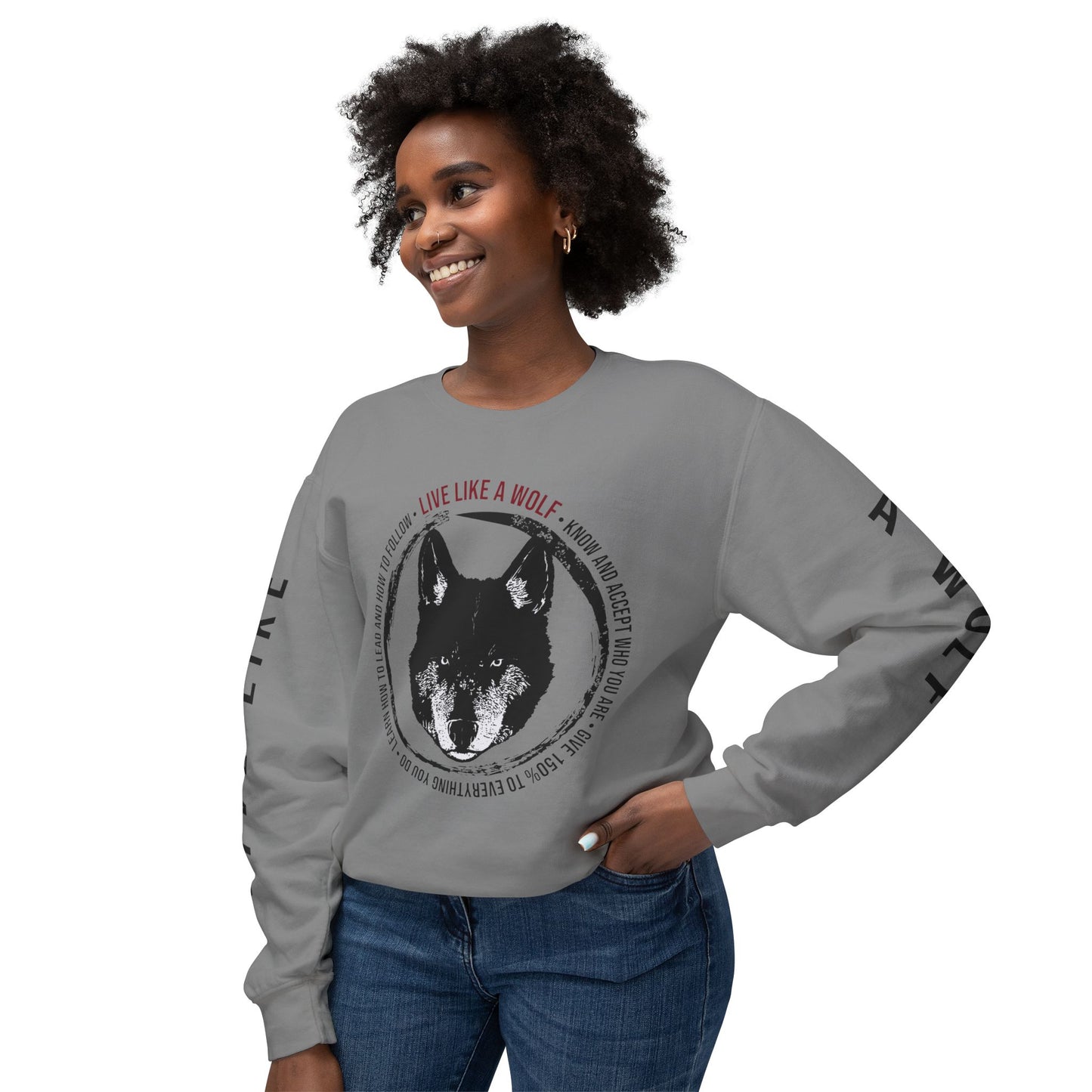Live Like A Wolf Crewneck Sweatshirt