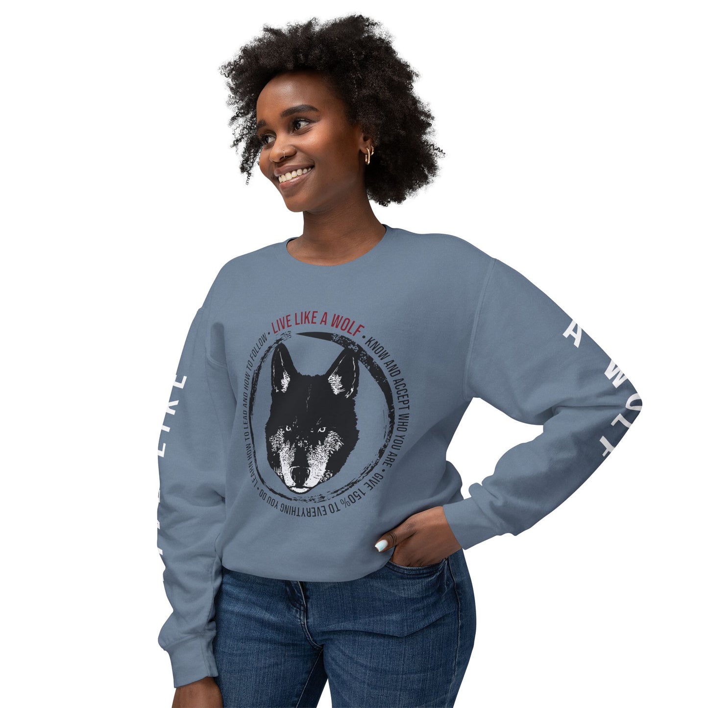 Live Like A Wolf Crewneck Sweatshirt