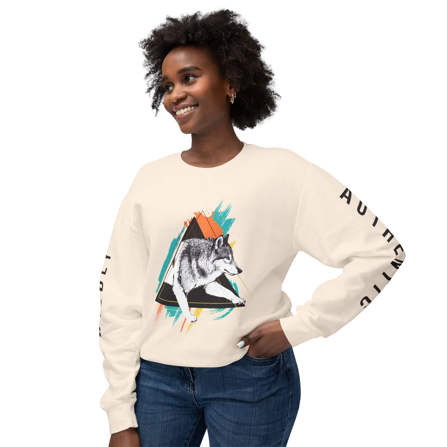 Nali (Teal/Orange) Crewneck Sweatshirt