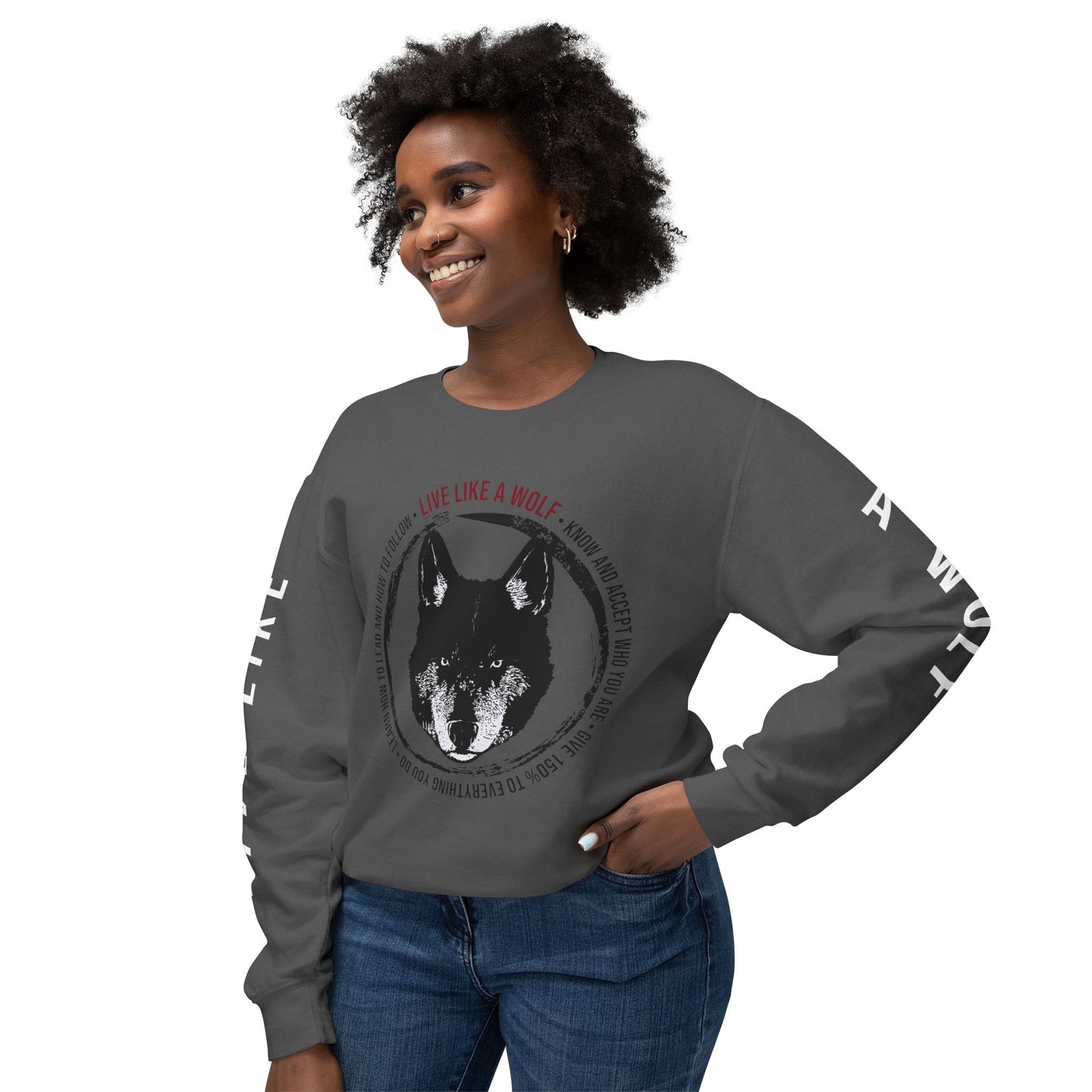 Live Like A Wolf Crewneck Sweatshirt