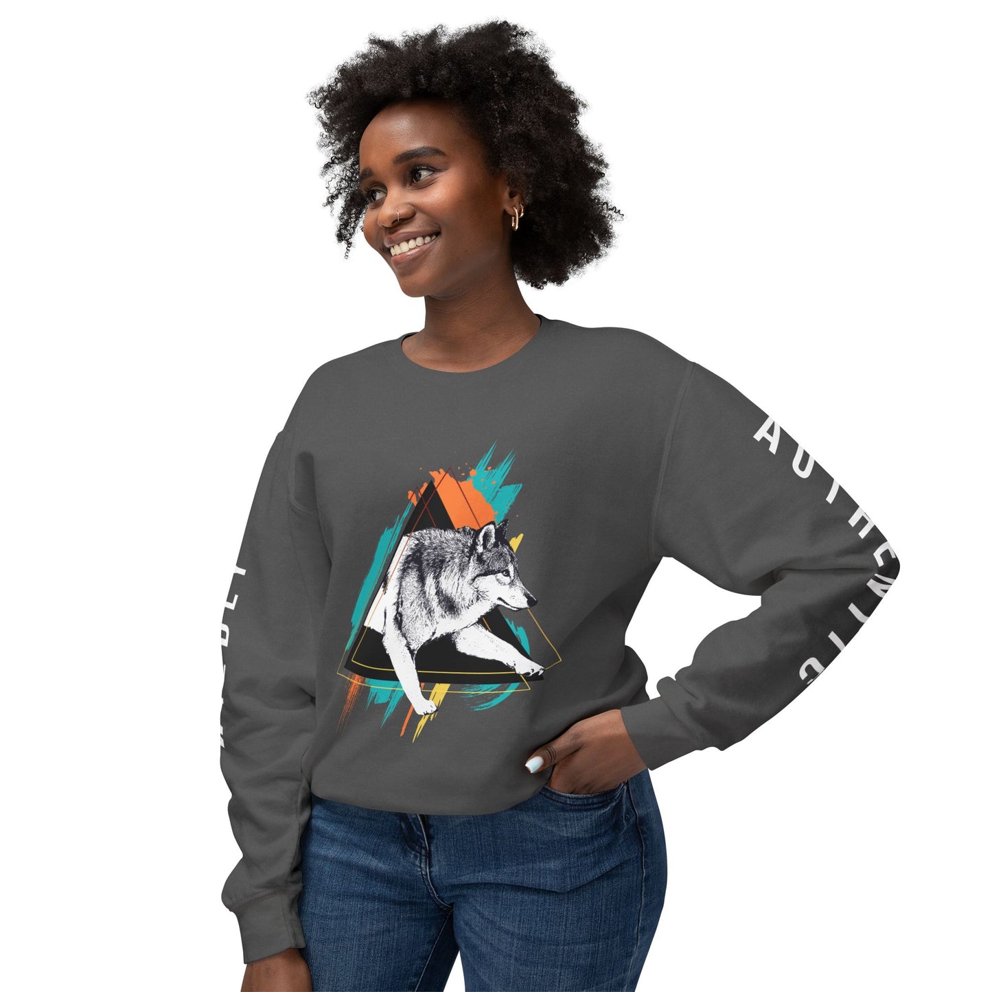 Nali (Teal/Orange) Crewneck Sweatshirt