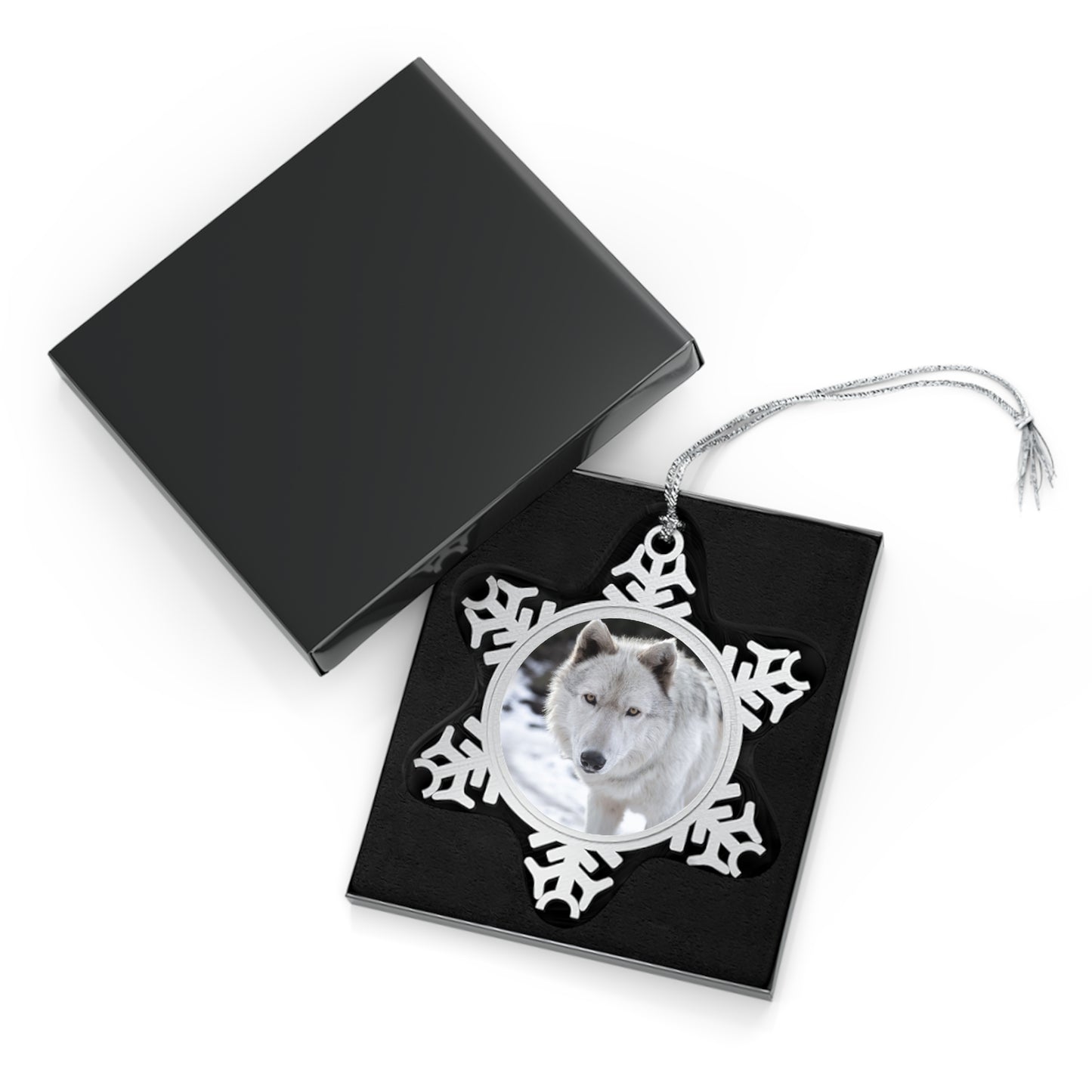 Leo Pewter Snowflake Ornament