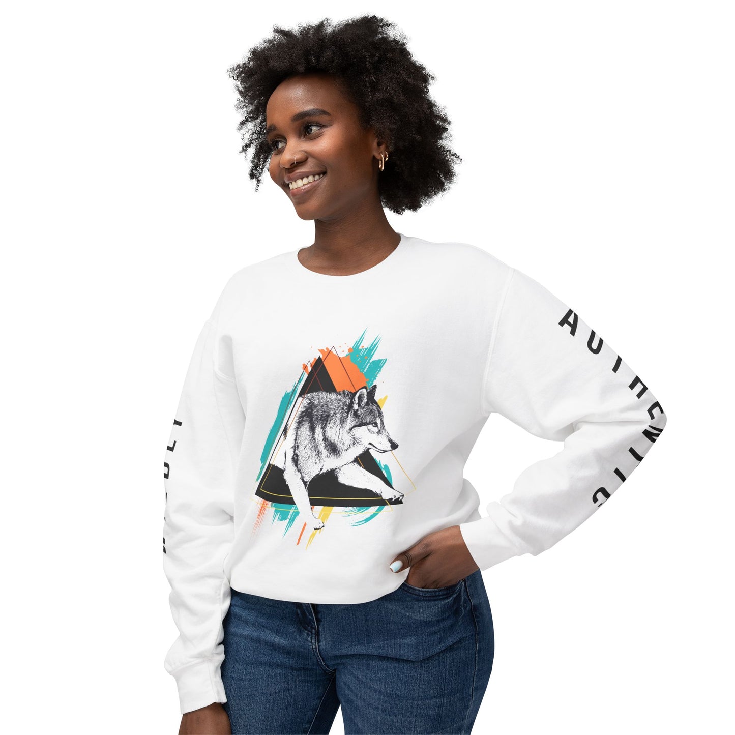 Nali (Teal/Orange) Crewneck Sweatshirt