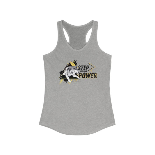 Step Into Your Power Racerback Tank