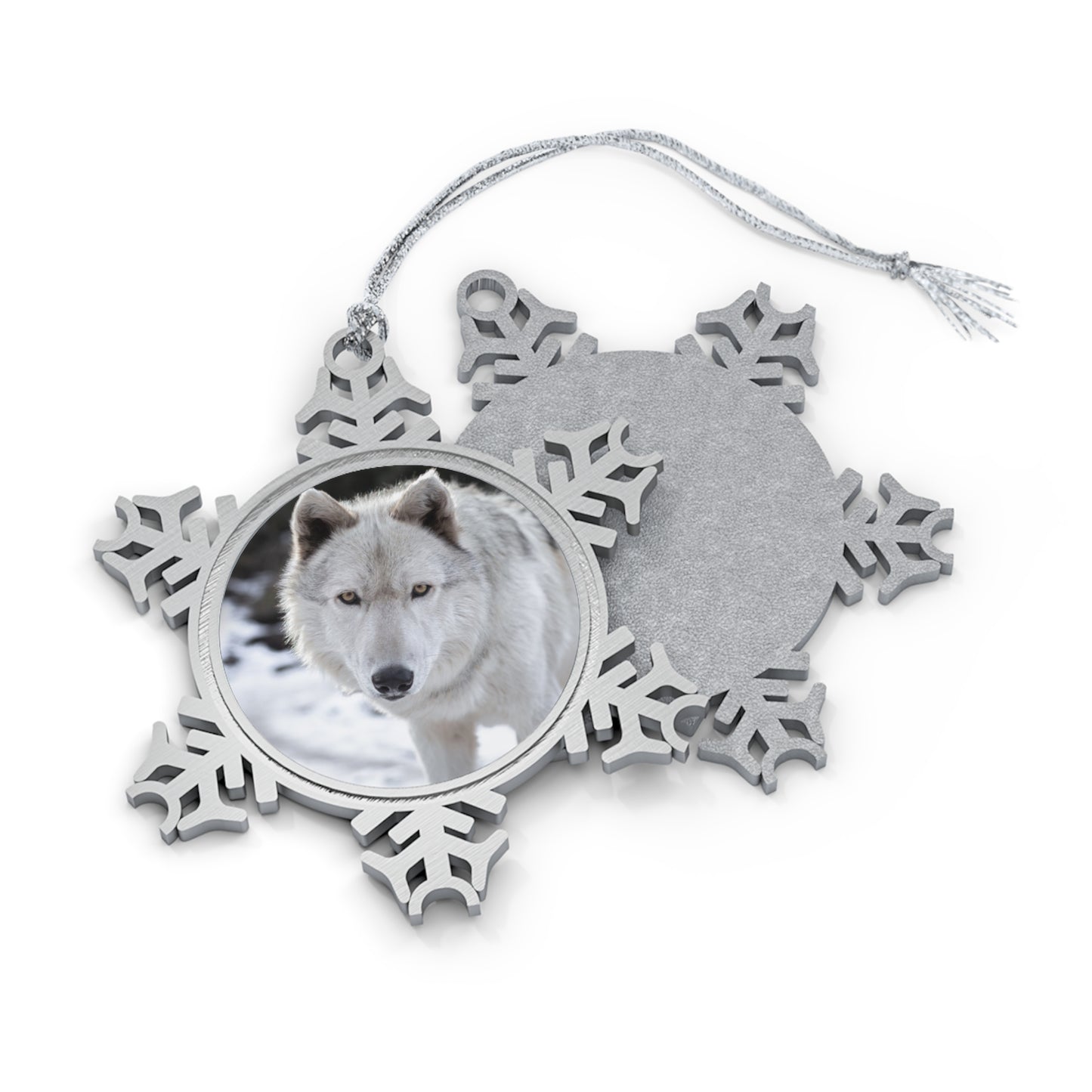 Leo Pewter Snowflake Ornament