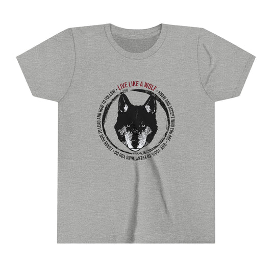 Live Like A Wolf Youth Short Sleeve Tee