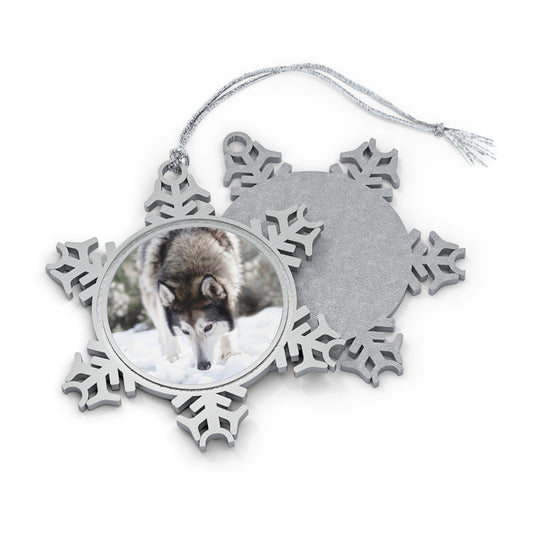 Wolfee Pewter Snowflake Ornament