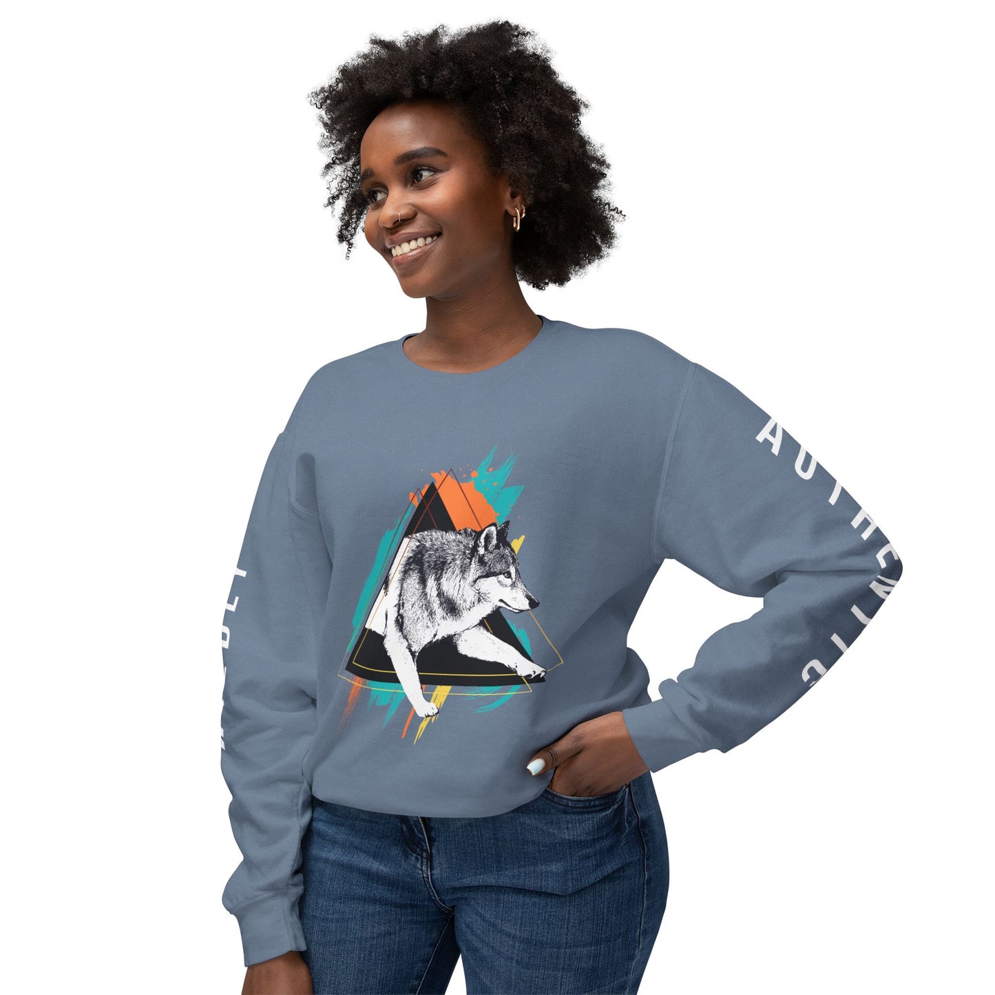 Nali (Teal/Orange) Crewneck Sweatshirt